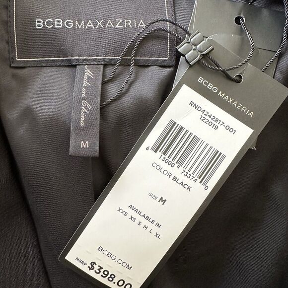 BCBGMAXAZRIA Women’s Lace Hem Double Breasted Blazer Black Size M NWT MSRP - Picture 7 of 9